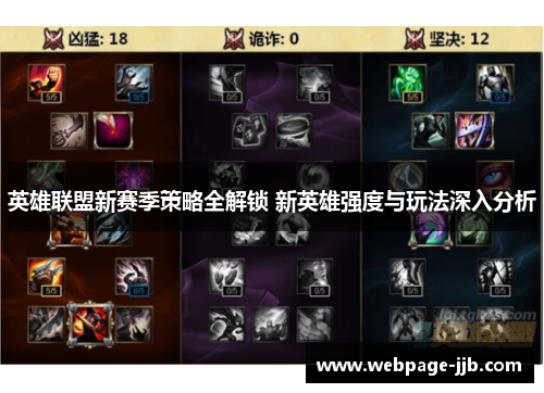 英雄联盟新赛季策略全解锁 新英雄强度与玩法深入分析 英雄联盟新赛季策略全解锁 新英雄强度与玩法深入分析